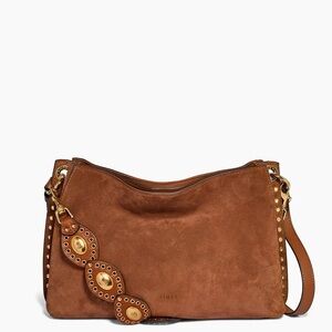 Aimee Kestenberg Roma Double Entry Suede Shoulder Bag